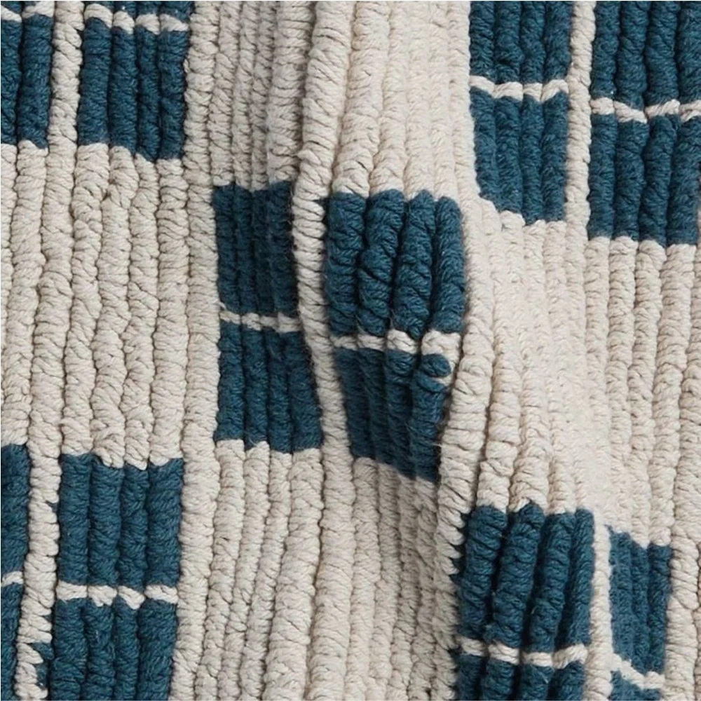 PARACHUTE NWT cotton tile bath runner -cove -31x19